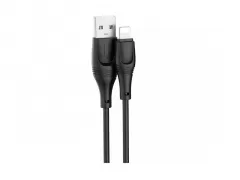 XO Lightning to USB 1.0m Liquid Silicone High Elastic NB238 Zeus Black