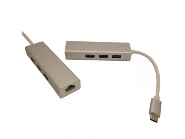 Gigabit USB3.1 Type-C to RJ45 + 3xUSB2.0