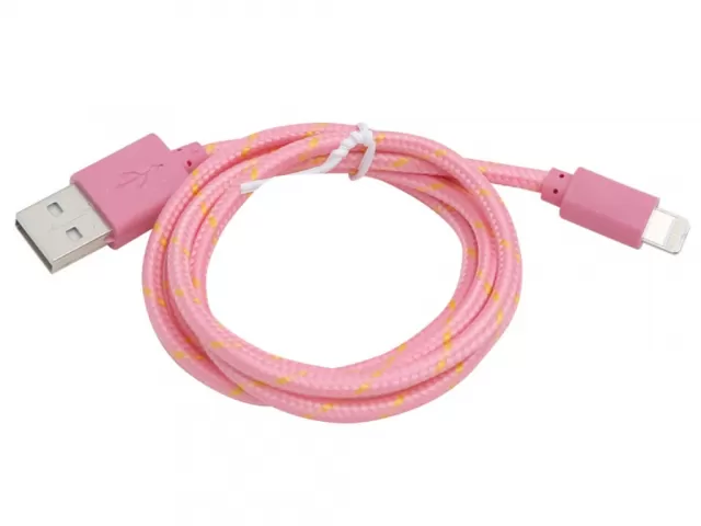 Omega OUFBIPCP Lightning to USB 1m Pink