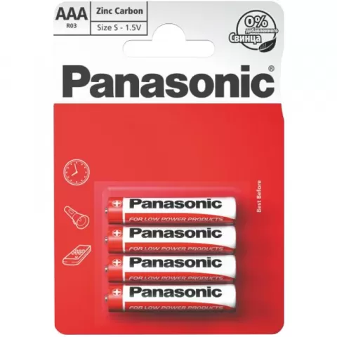 Panasonic Carbon Zinc AAA R03REL/4BPR 1.5V 4pcs