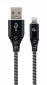 Cablexpert CC-USB2B-AMLM-2M-BW Lightning to USB 2m Black-White