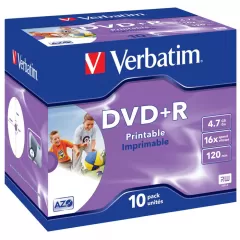 VERBATIM DataLifePlus AZO Printable DVD+R 4.7GB 10pcs