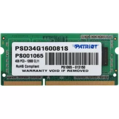 Patriot SODIMM DDR3 4GB PSD34G160081S