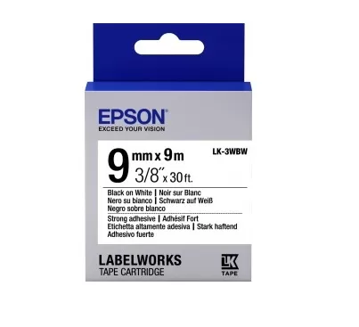 Epson C53S653007 LK3WBW Blk/Wht 9mm/9m