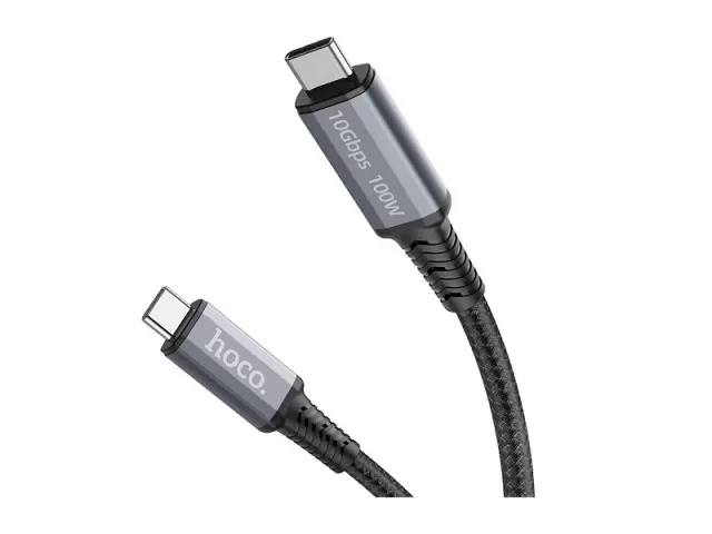 Hoco US01 1.8m Type-C (USB3.1 GEN2) 10Gbps 100W Black