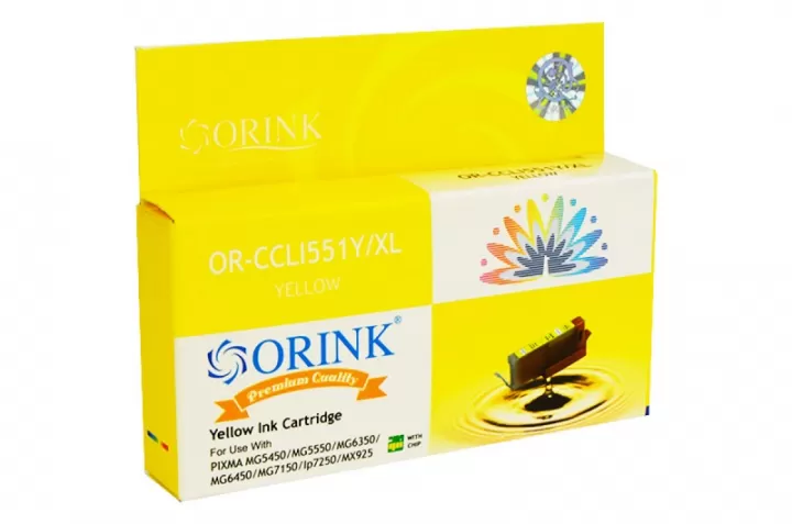 ORINK for Canon OR-CCLI551Y/XL Yellow