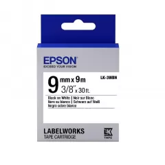 Epson C53S653003 LK3WBN Blk/Wht 9mm/9m