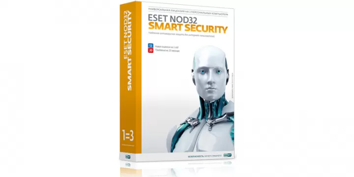 ESET NOD32-ESM-1220(CARD) 1-3 Smart Security Family - универсальная лицензия на 1 год на 3 устройства или продление на 20 месяцев