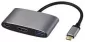 APC APC-631012 Type-C to USB3.0 + Type-C + HDMI Black