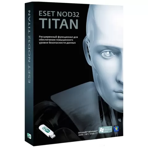 ESET NOD32-EST-NS(BOX2) 1-1 СНГ TITAN (version 2) - базовая лицензия на 1 год для 3ПК и 1 мобильного устройства