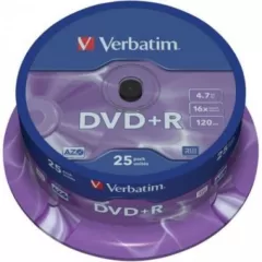 VERBATIM DataLifePlus MATT SILVER DVD+R 4.7GB 25pcs