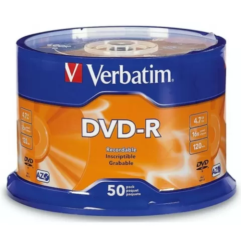 VERBATIM DataLifePlus AZO SILVER DVD-R 4.7GB 50pcs