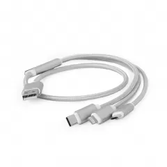 Gembird CC-USB2-AM31-1M-S USB to MicroUSB/Lightning/Type-C 1.8m Silver