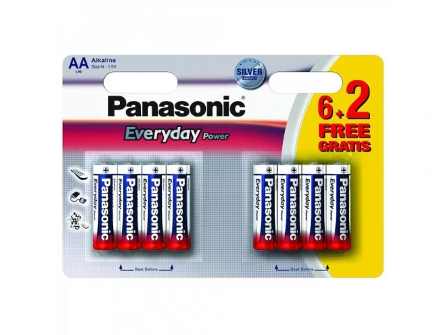 Panasonic EVERYDAY AA LR6REE/8B2F 1.5V 8pcs