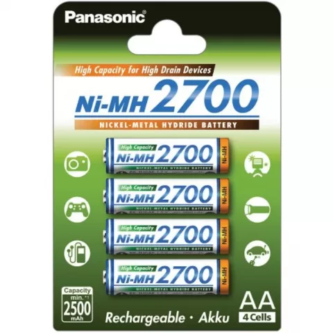 Panasonic BK-3HGAE/4BE AA 2700mAh 1.2V 4pcs
