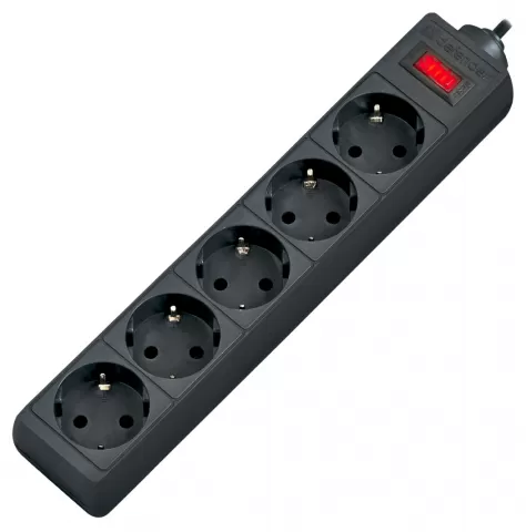 Defender ES 5 Sockets 5.0m Black