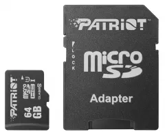 Patriot PSF64GMCSDXC10 Class 10 UHS-I + SD Adapter