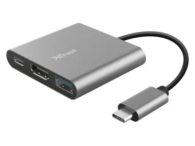 Trust Dalyx Type-C to USB3.1 + Type-C + HDMI Stylish aluminium