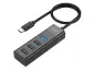 Hoco HB25 Easy mix 4-in-1 Type-C  to USB3.0+USB2.0x3 Black