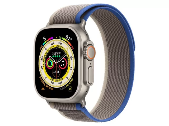 Apple Watch Ultra MQFV3 49mm M/L-Titanium Blue/Gray