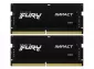 Kingston FURY Impact SODIMM DDR5 Kit 16GB 4800MHz KF548S38IBK2-16