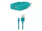 Ttec Smart Travel with cable USB-A  to MicroUSB Turquoise