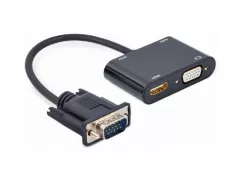 Cablexpert A-HDMIM-HDMIFVGAF-01 HDMI-M to HDMI&VGA-F + AUX