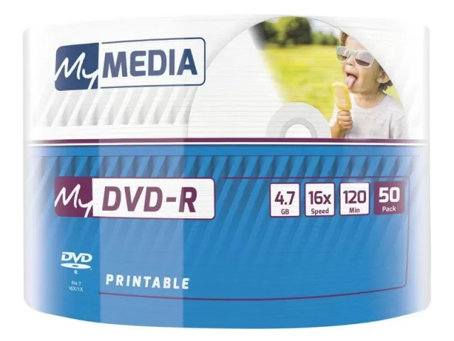 VERBATIM MyMedia DVD-R  4.7Gb 16x Pack wrap 50psc Color Printable (69202)