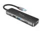 Hoco HB24 Easy display Type-C to HDMI+USB3.0+USB2.0+SD+TF+PD Metal Gray