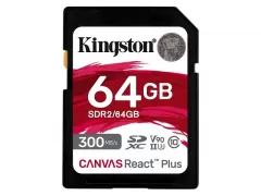 Kingston Canvas React Plus SDR2/64GB Class U3 UHS-II  V90 64GB