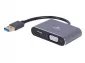 Gembird A-USB3-HDMIVGA-01 USB3.0 to HDMI + VGA 0.15m Space Grey